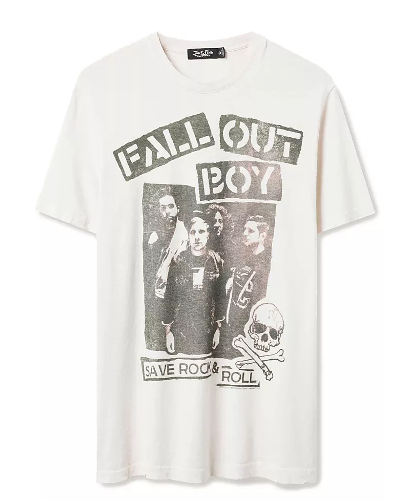 Junk Food Clothing Unisex Fallout Boy Save Rock and Roll Vintage Tee