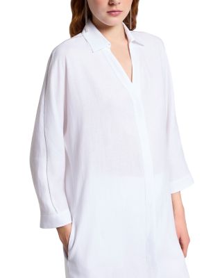 V Neck Leaf Collar Kaftan