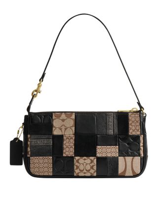 Small Black Logo Patchwork Shoulder Bag