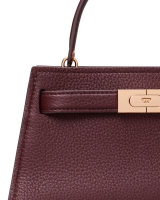 Lee Radziwell Mini Pebbled Leather Top Handle Bag 