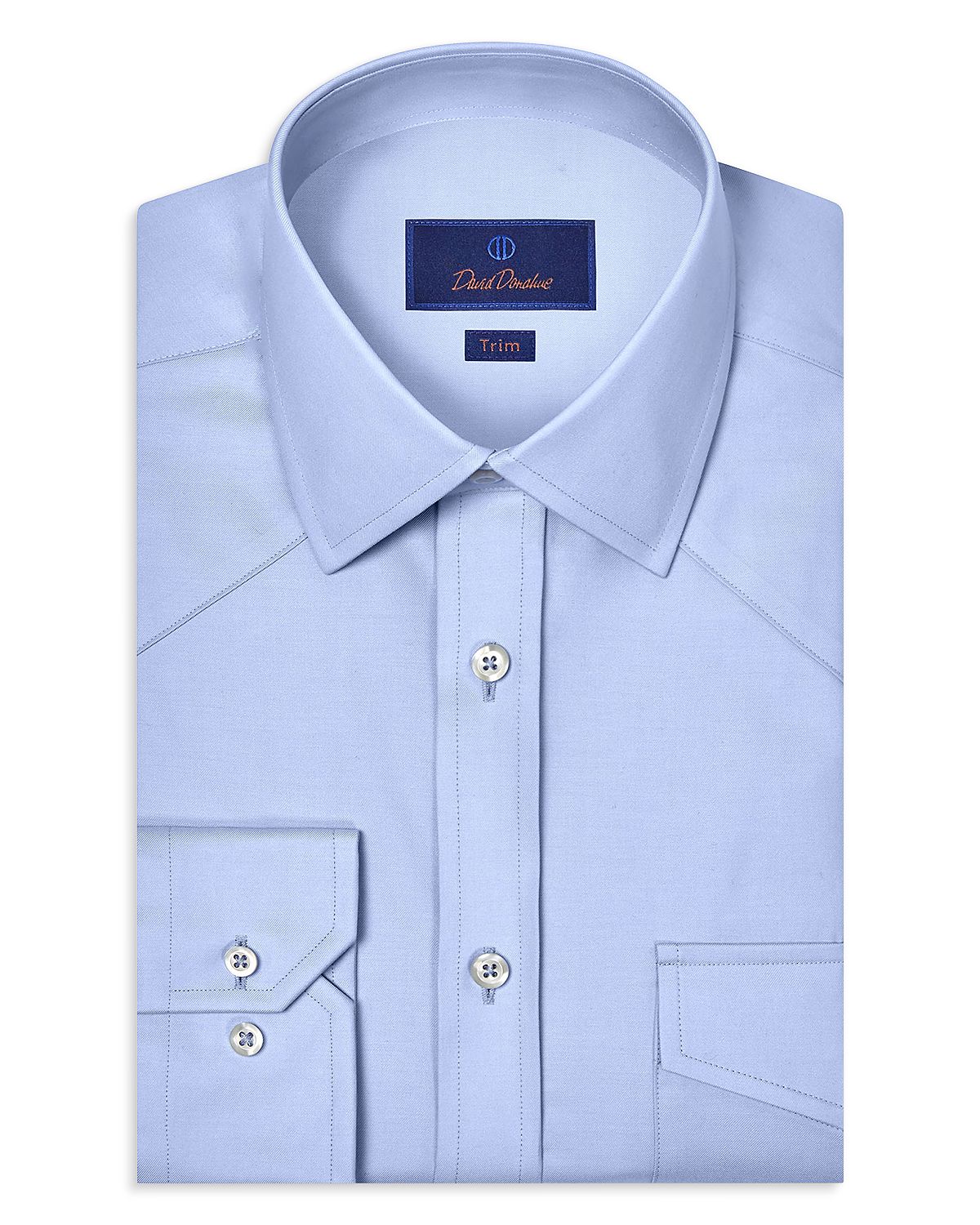 David Donahue Trim Fit Twill Western Shirt