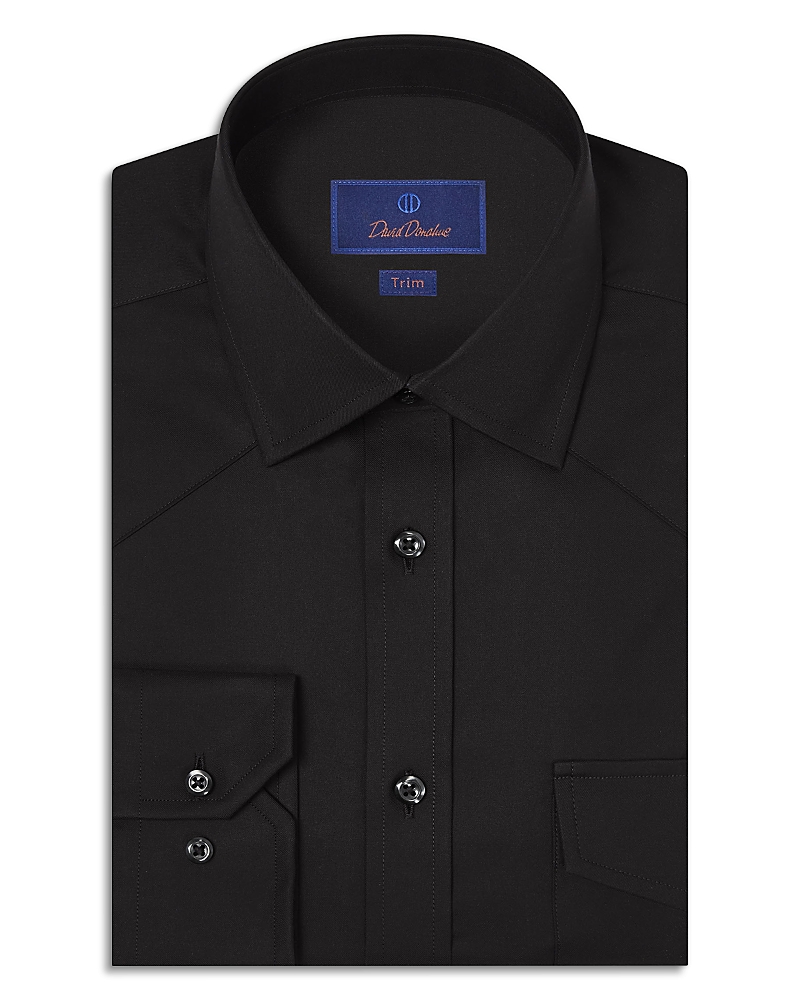 David Donahue Trim Fit Twill Western Shirt