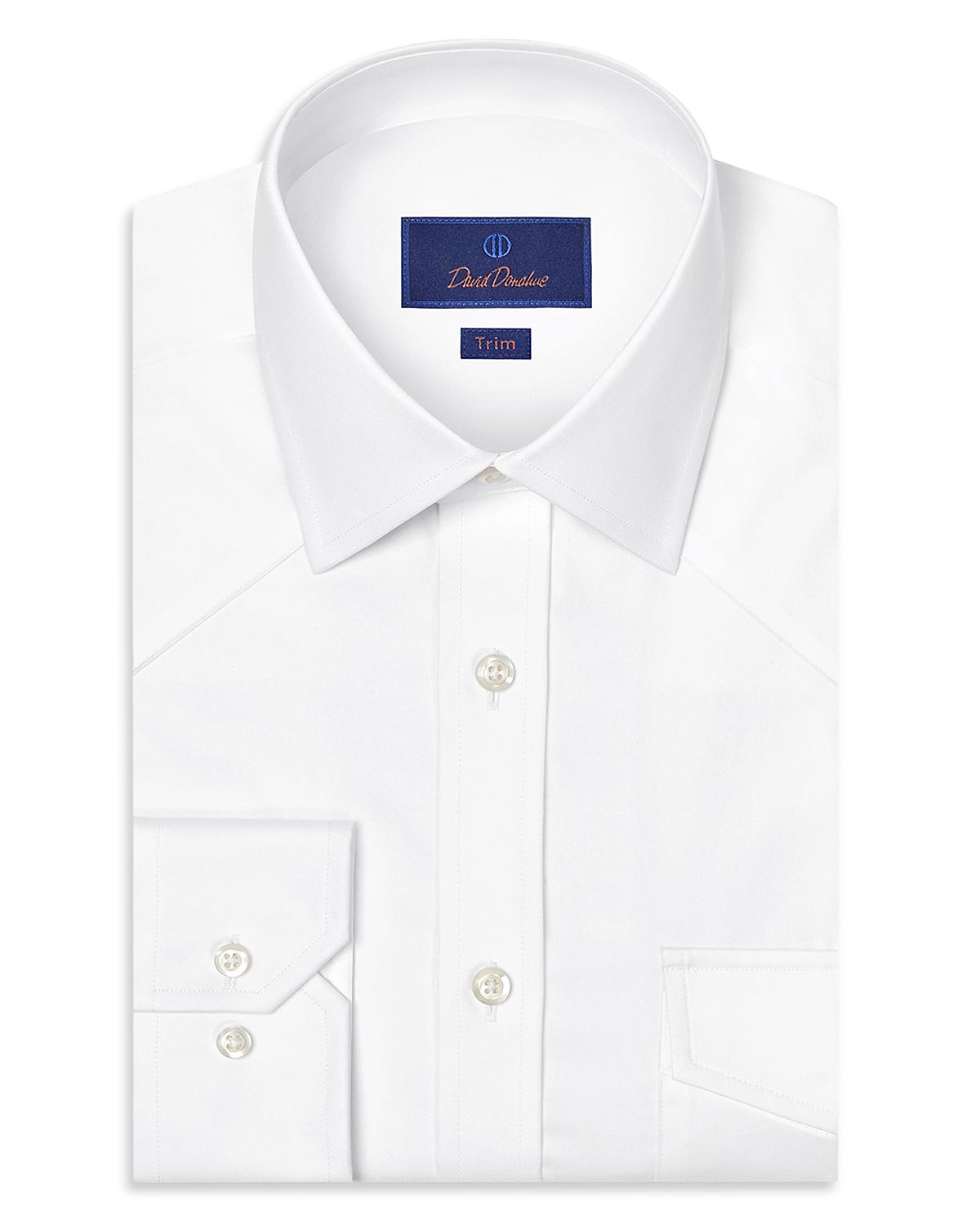David Donahue Trim Fit Twill Western Shirt