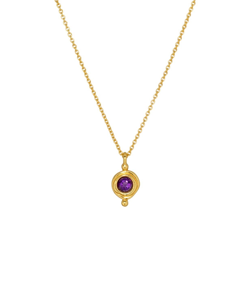 Ottoman Hands Birthstone Pendant Necklace