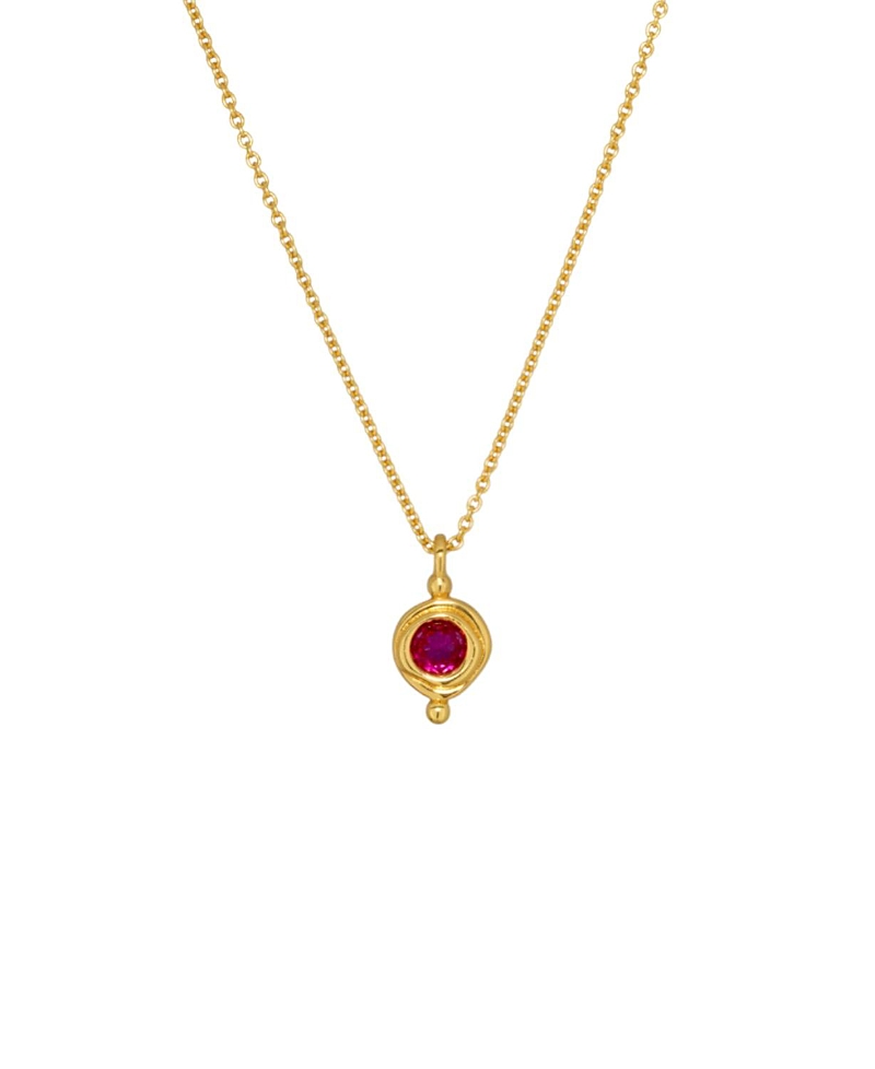 Ottoman Hands Birthstone Pendant Necklace