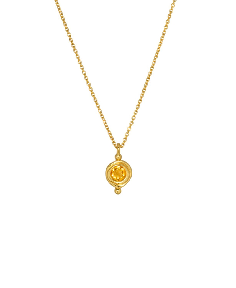 Ottoman Hands Birthstone Pendant Necklace