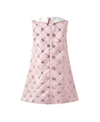  Girls' Peter Pan Collar Sequin Party Dress - Little Kid, Big Kid