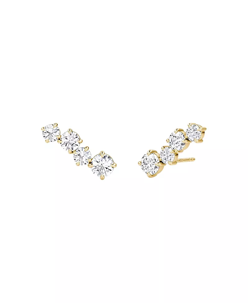Vrai Cosmos Studs in 14K Yellow Gold, 1.22ctw Round Brilliant Lab Grown Diamond