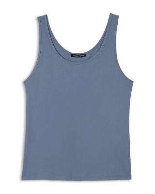 Scoop Neck Sleeveless Silk Top