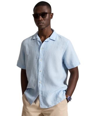 Classic Fit Short-Sleeve Linen Camp Shirt