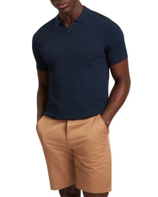 Ted Baker Luthen Short Sleeve Zig Zag Stitch Polo