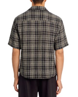 Plaid Seersucker Short Sleeve Shirt