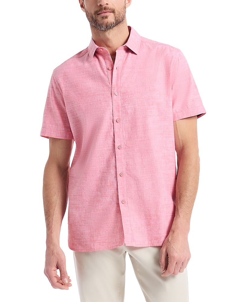 Robert Graham Sutton Coral Textured Woven Shirt