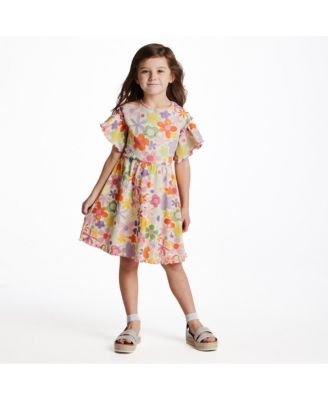  Girls' Printed Rib Dress - Little Kid