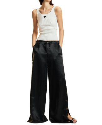 Wide Leg Snap Pants