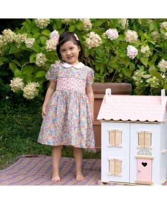 Girls' Ditsy Floral Smocked Dress - Little Kid, Big Kid