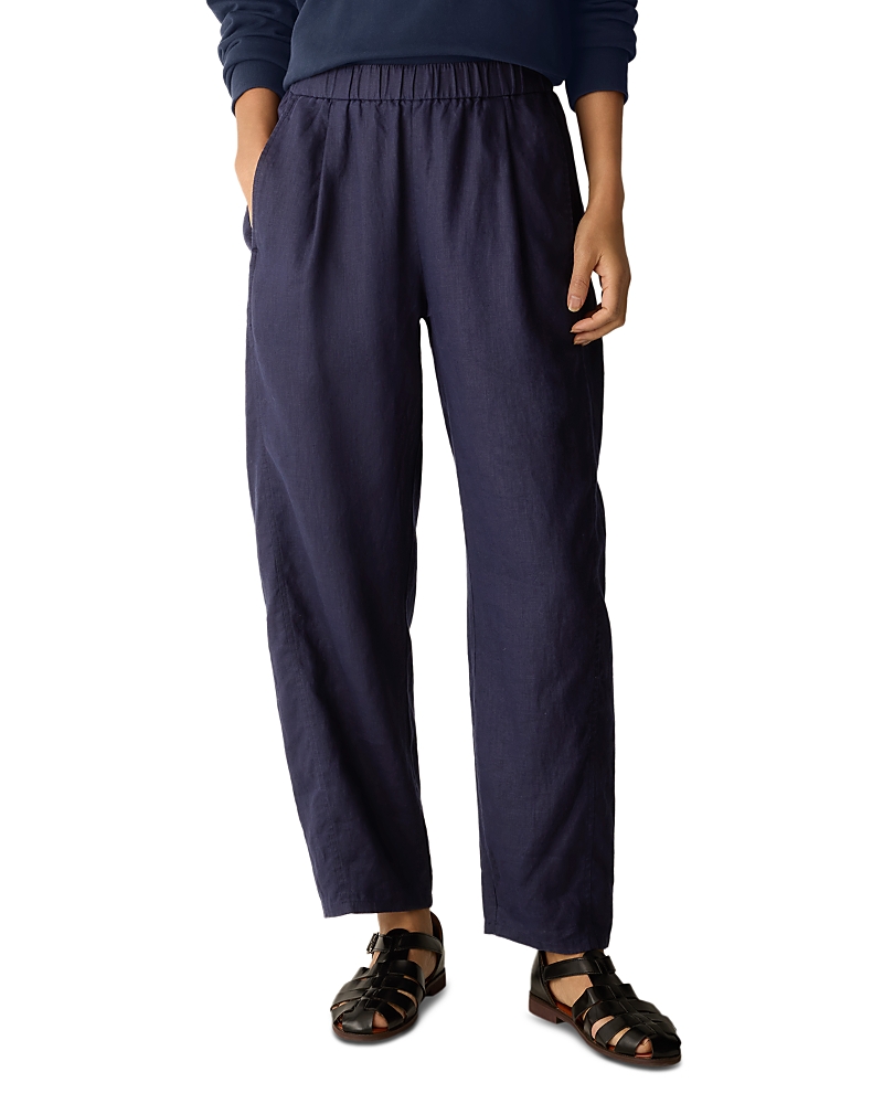 Eileen Fisher Linen Ankle Pleated Lantern Pants