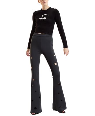  Intarsia Cropped Sweater