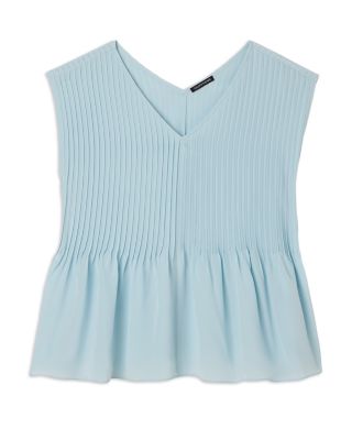 Silk Crepe De Chine V Neck Top