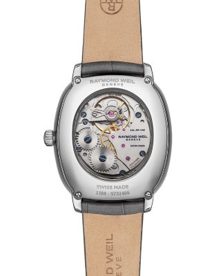 Toccata Heritage Mechanical Leather Strap Watch, 33mm x 38mm