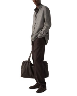 Slim Fit Stretch Cotton and Linen Roccia Pants