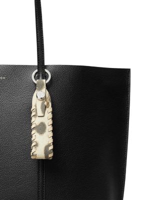 Woven Leather & Suede Key Fob