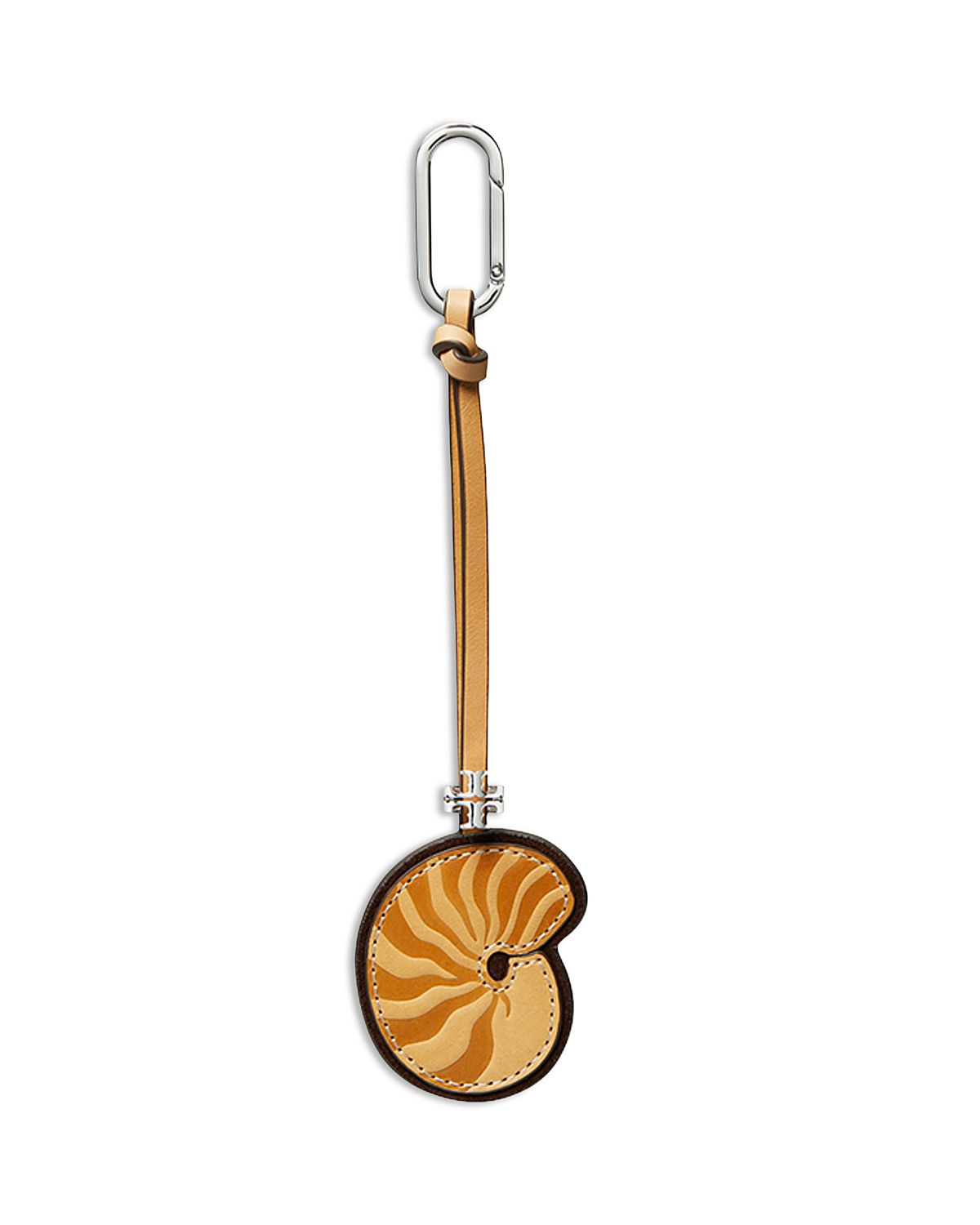 Tory Burch Snail Shell Leather Key Fob
