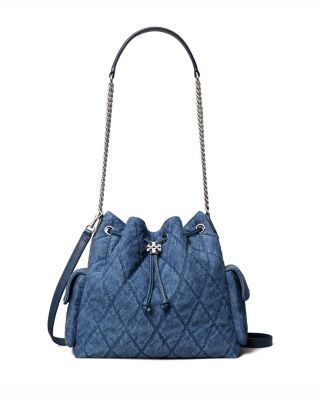 Charlie Quilted Denim Shoulder Bag