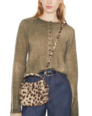 Romy Mini Cheetah Print Suede Crossbody Bag