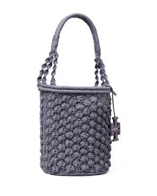 Ella Hand Crochet Straw Bucket Bag