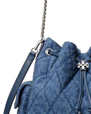 Charlie Quilted Denim Shoulder Bag