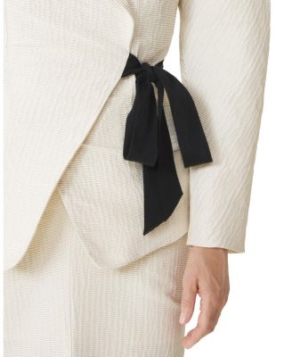 Belted Jacquard Jacket