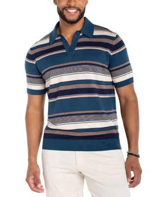 Short Sleeve Johnny Collar Sweater Shirt