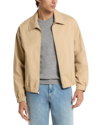 Cotton Linen Zip Blouson Jacket