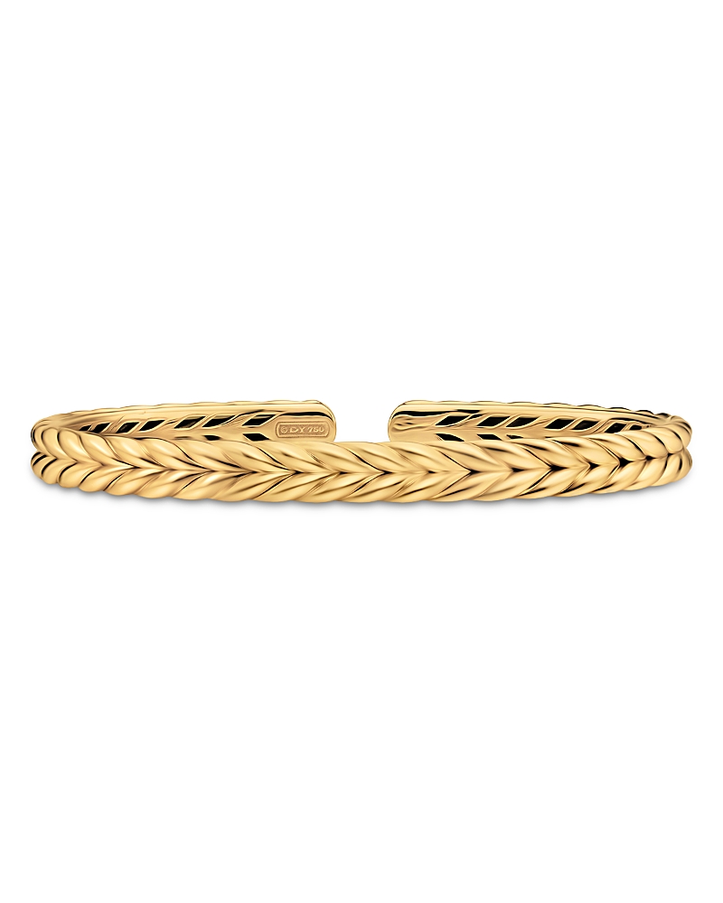 Men's Chevron Flex Bracelet in 18K Yellow Gold, 6.4mm