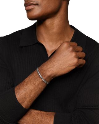 Men's Chevron Flex Bracelet in Sterling Silver, 5.2mm