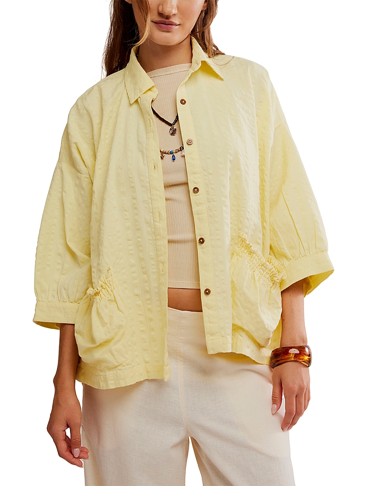 Free People Just Like Me Seersucker Shirt
