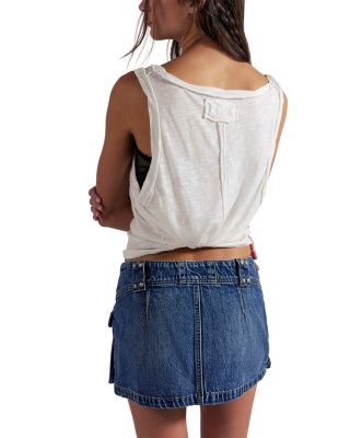 Hera Studded Denim Mini Skirt