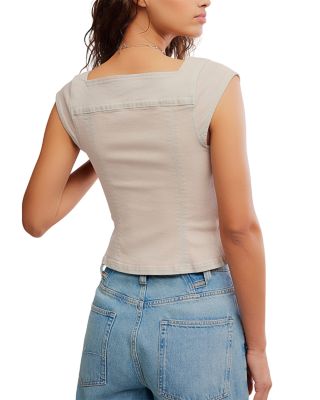 Marilyn Denim Corset Top