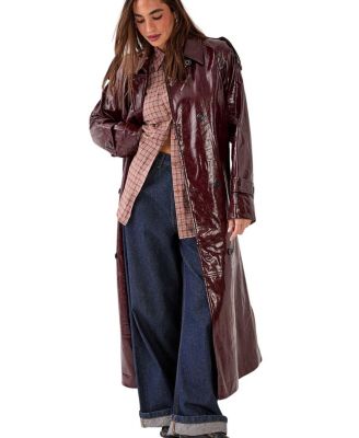 High Shine Trench Coat