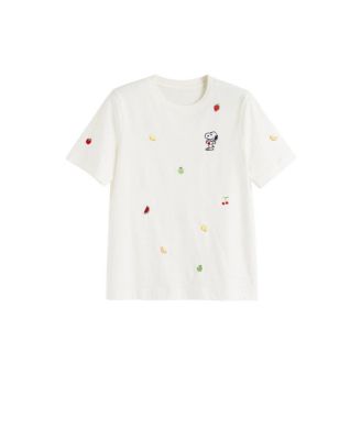  Women's Cotton Snoopy Fruit T-Shirt