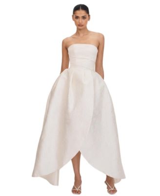  Tomika Jacquard Dipped Hem Wedding Gown