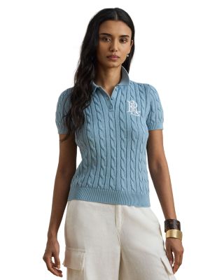 Cable Knit Polo Sweater