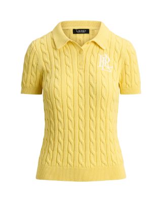 Cable Knit Polo Sweater