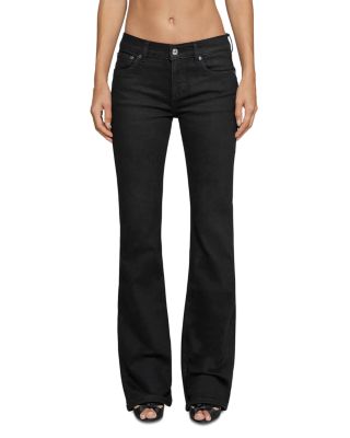 Maria Mid Rise Bootcut Jeans in Noir
