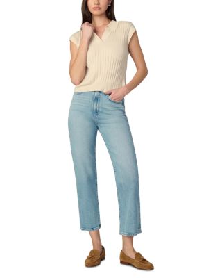 The Margot High Rise Cropped Straight Jeans in Pazazz