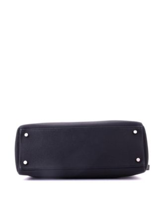 Kelly 32 Handbag Black Togo with Palladium Hardware