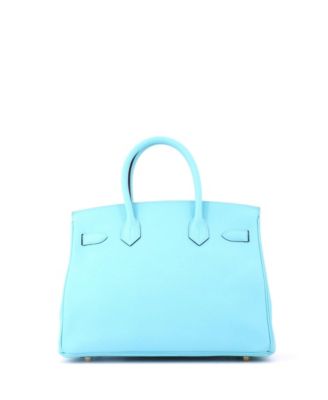 Birkin 30 Handbag Blue Epsom with Gold Hardware