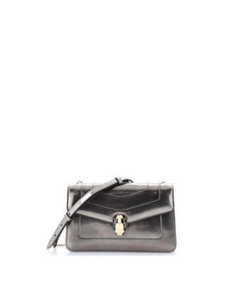  Small Serpenti Forever Shoulder Bag Metallic Leather