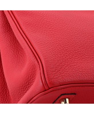 Birkin 30 Handbag Red Togo with Gold Hardware